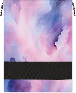 Beautiful Galaxy Watercolor Shoe Bag for Travel Foldable Sport Shoe Storage Packing Organizer Golf Gym Dance Pointe Shoe Bags With Zipper Unisex Shoe Pouch For Men & Women