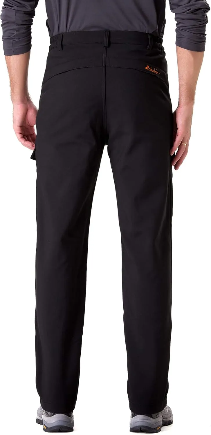 clothin Men's Insulated Pants Fleece Lined Snow Pants Softshell Water and Wind-Resistant