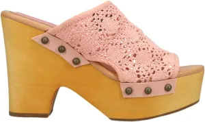 Dingo Womens Crafty Studded Platform Casual Sandals Casual High Heel 3" & Up - Pink
