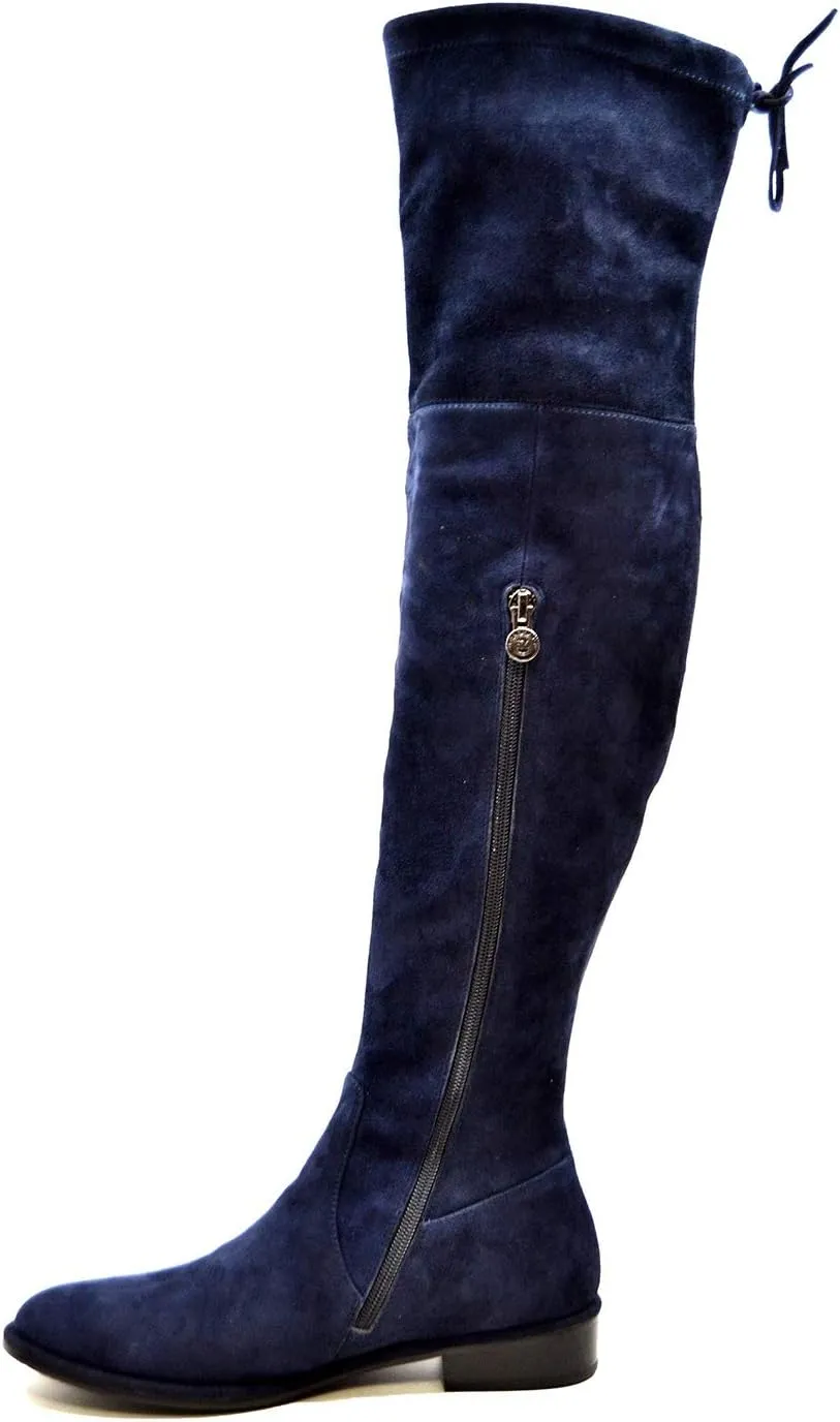 Landers Women's Suede Slim Calf Over the Knee Boot 13"