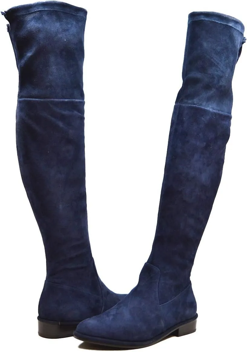 Landers Women's Suede Slim Calf Over the Knee Boot 13"