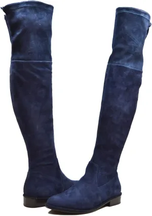 Landers Women's Suede Slim Calf Over the Knee Boot 13"