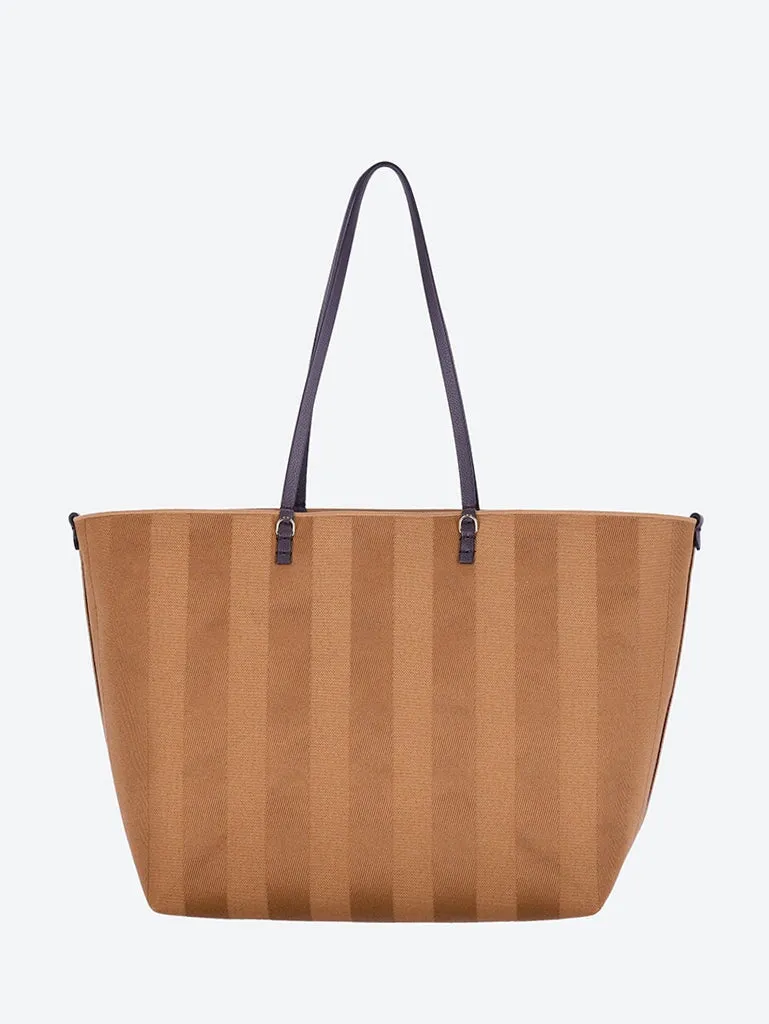 Roll large pequin jacquard handbag