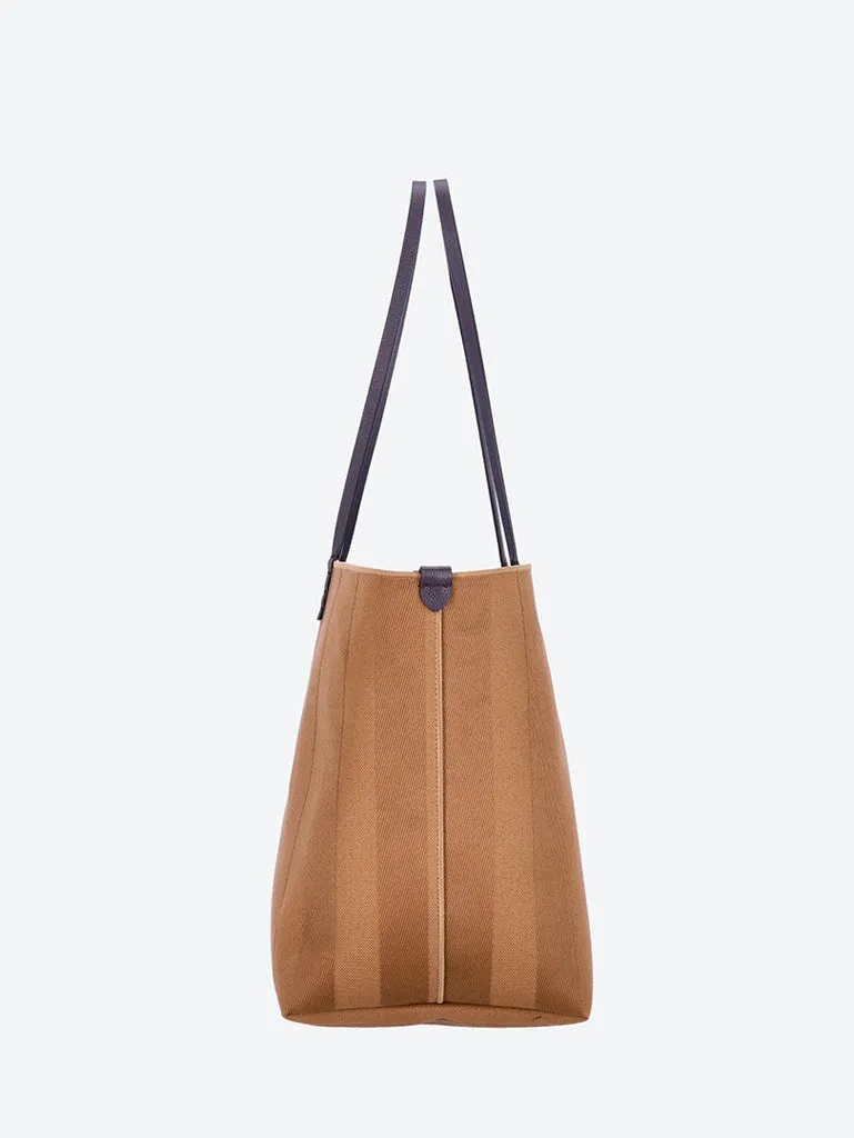 Roll large pequin jacquard handbag