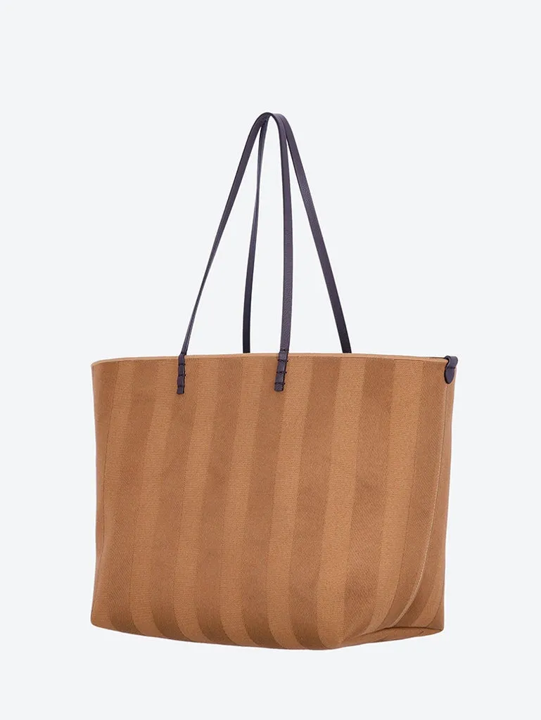 Roll large pequin jacquard handbag